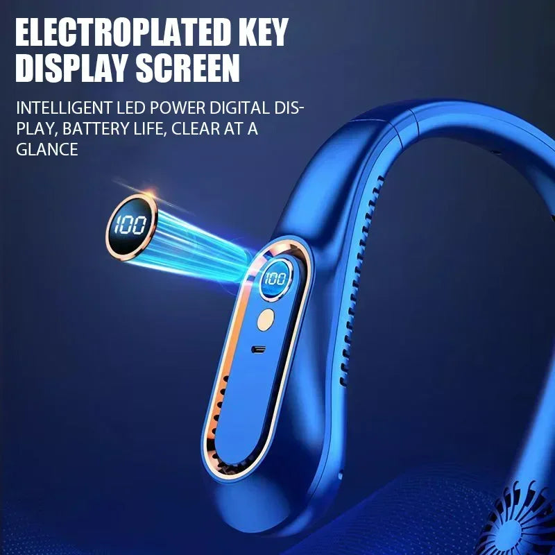 Bladeless USB Neck Fan - Portable Summer Air Cooler - Gadgion