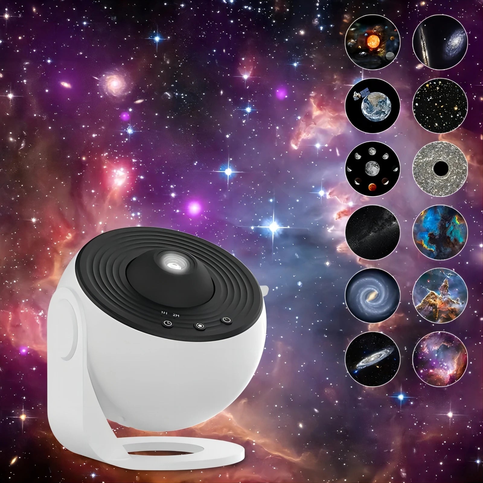 Galaxy Star Projector Night Light - 360° Rotating  Lamp for Kids' Room Decor and Gifts - Gadgion