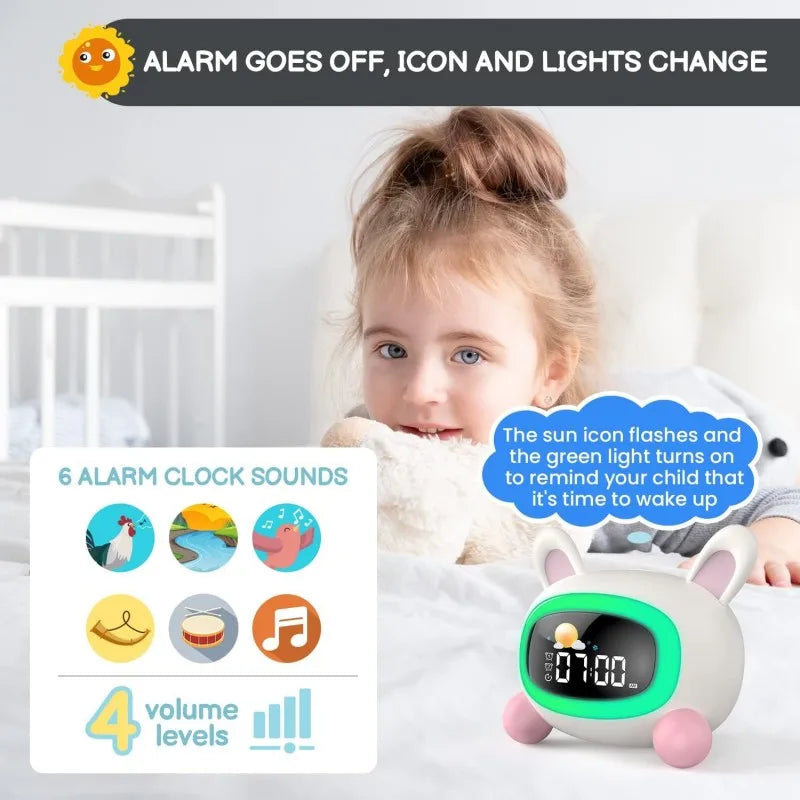 Sleep Training Alarm Clock for Kids - Gadgion