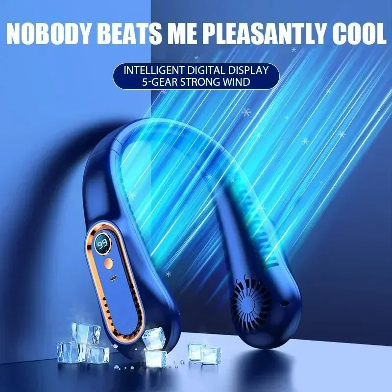 Bladeless USB Neck Fan - Portable Summer Air Cooler - Gadgion