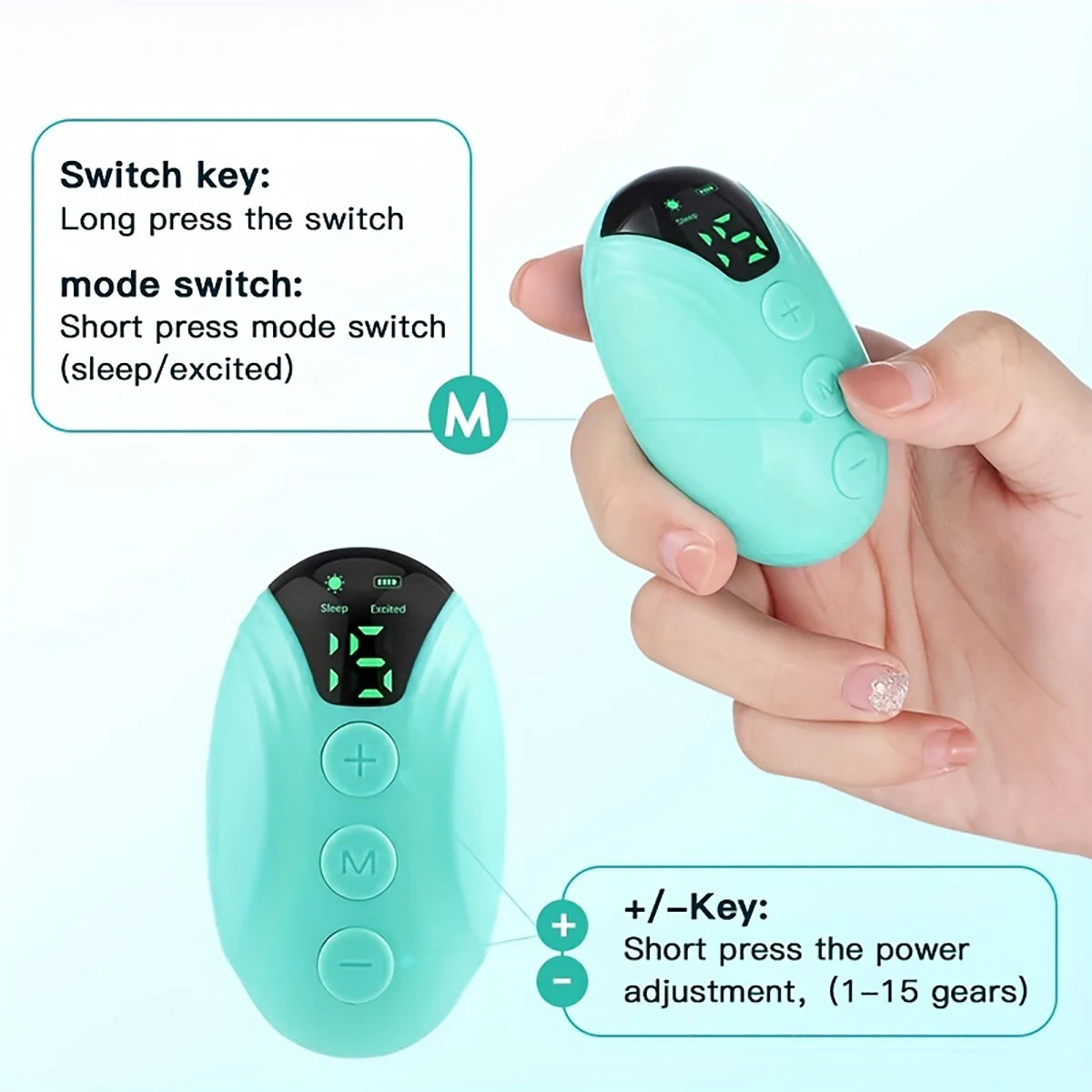 Handheld Sleep Aid Device for Anxiety Relief and Insomnia Management - Gadgion