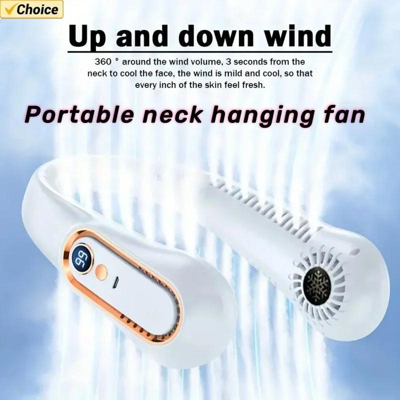 Bladeless USB Neck Fan - Portable Summer Air Cooler - Gadgion