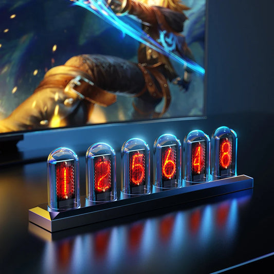 RGB Nixie Tube Clock with LED Glow - DIY Analog Digital Night Light