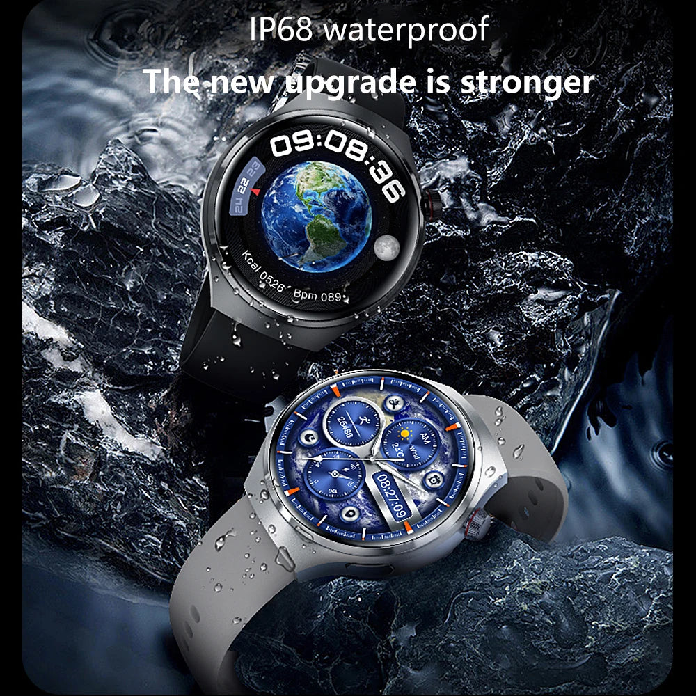 Advanced Bluetooth Smartwatch with Heart Rate Monitor, NFC, GPS, and IP68 Waterproof - Gadgion