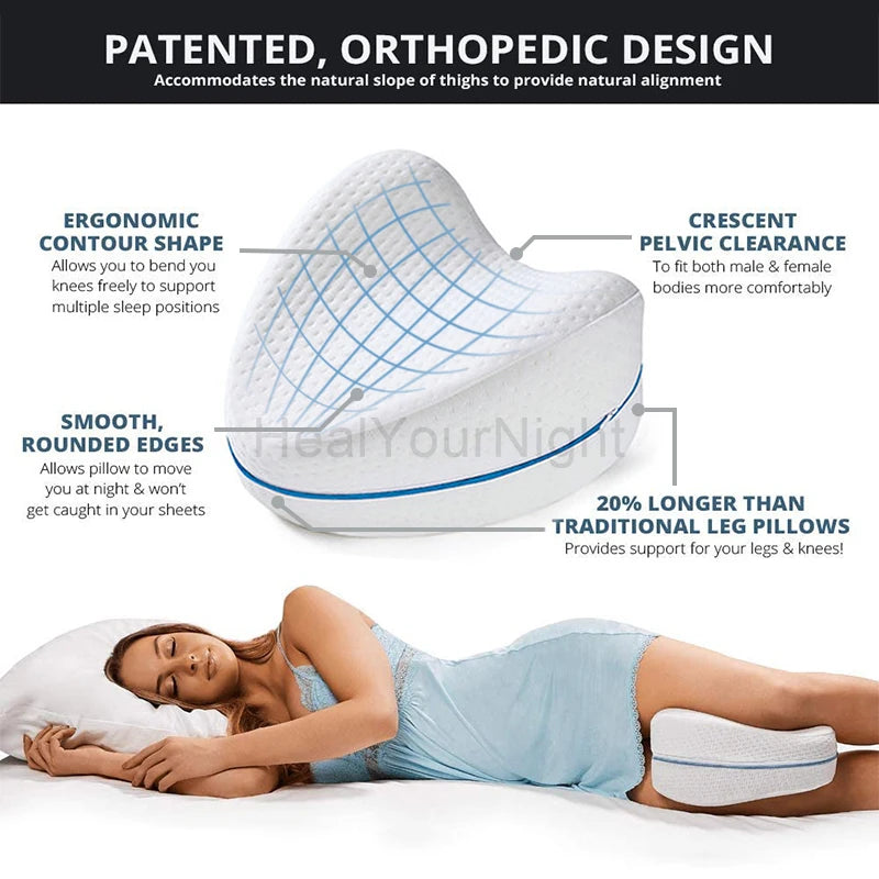 Memory Foam Leg Pillow for Sciatica Relief - Gadgion