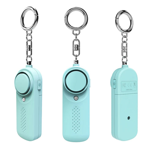 130db Women Personal Defense Siren with Light & Keychain Attachment - Gadgion