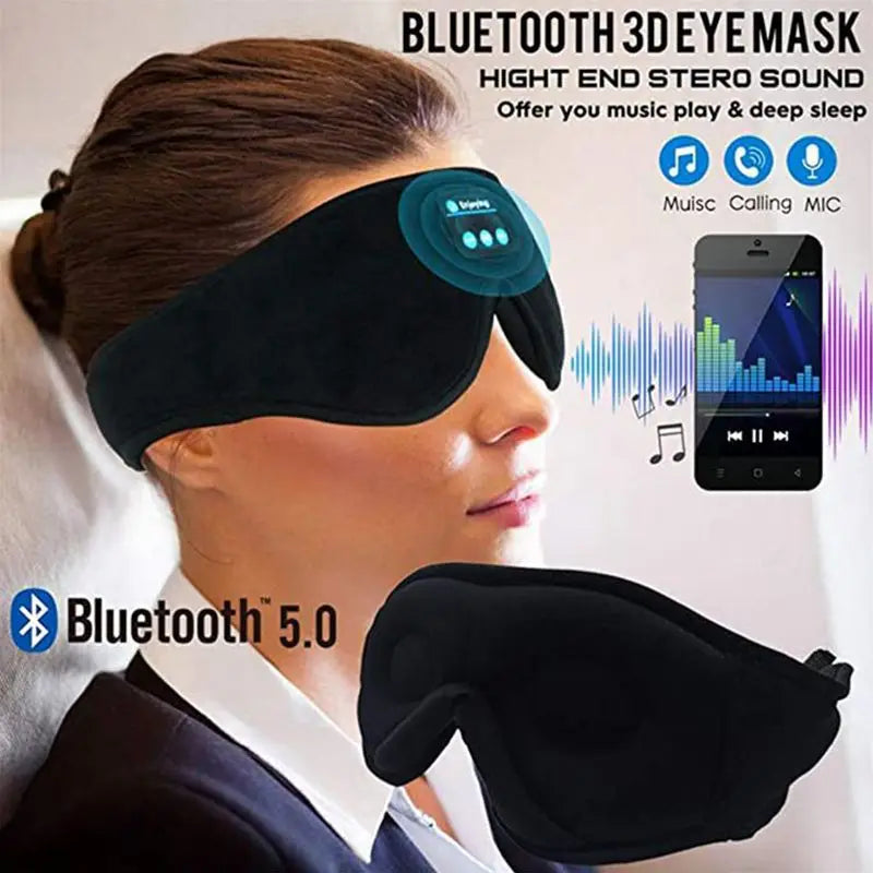 Wireless Bluetooth Sleep Mask with Built-in Headphones - Gadgion