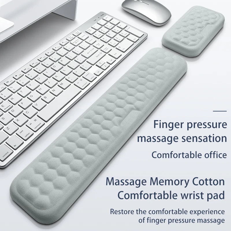 Memory Foam Keyboard and Mouse Wrist Support Pad - Gadgion