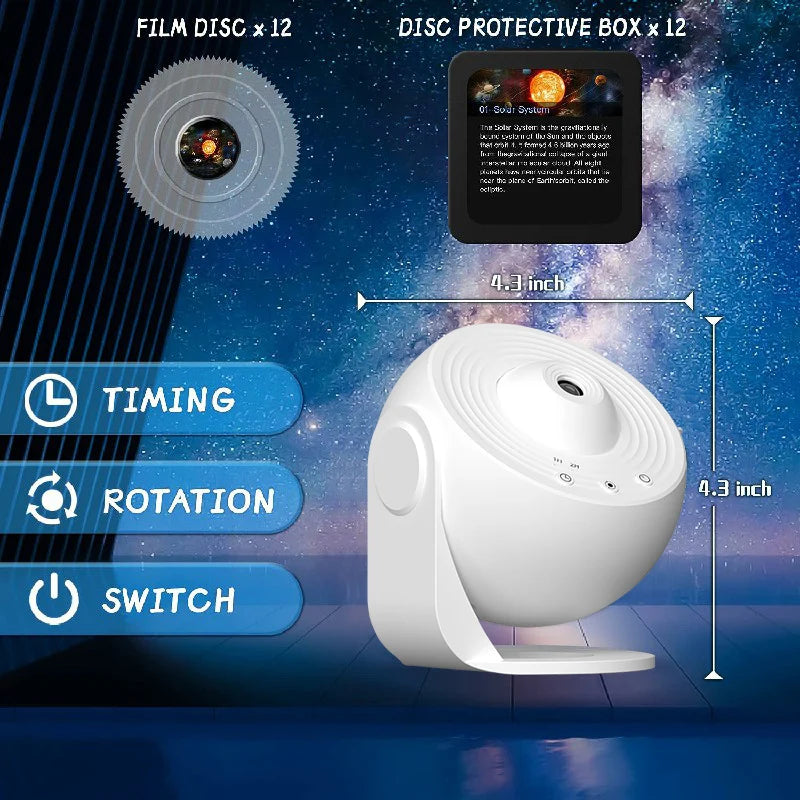 Galaxy Star Projector Night Light - 360° Rotating  Lamp for Kids' Room Decor and Gifts - Gadgion