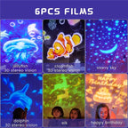 OceanWave Star Projector with 6 Unique Patterns for Bedroom and Event Decor - Gadgion
