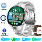 Advanced Bluetooth Smartwatch with Heart Rate Monitor, NFC, GPS, and IP68 Waterproof - Gadgion