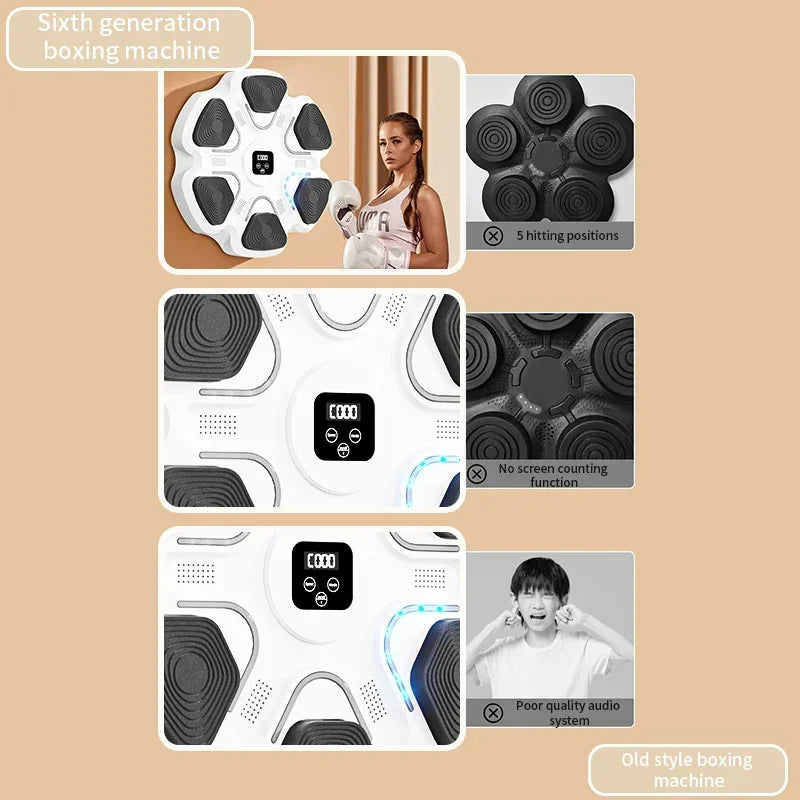Smart Bluetooth Boxing Trainer – Interactive Wall Target for Fitness & Reflex Training - Gadgion