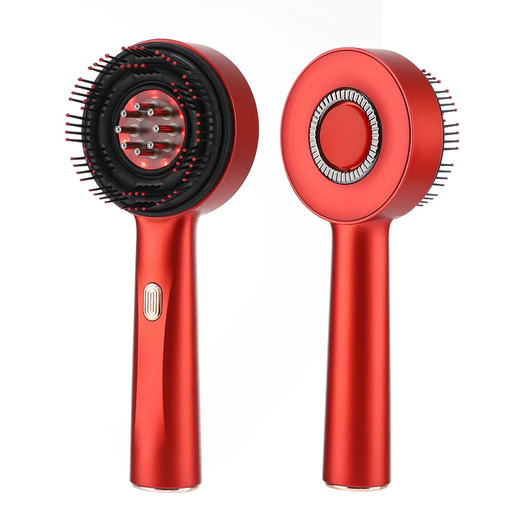Vibrating Scalp Massager with Red Light Therapy - Gadgion