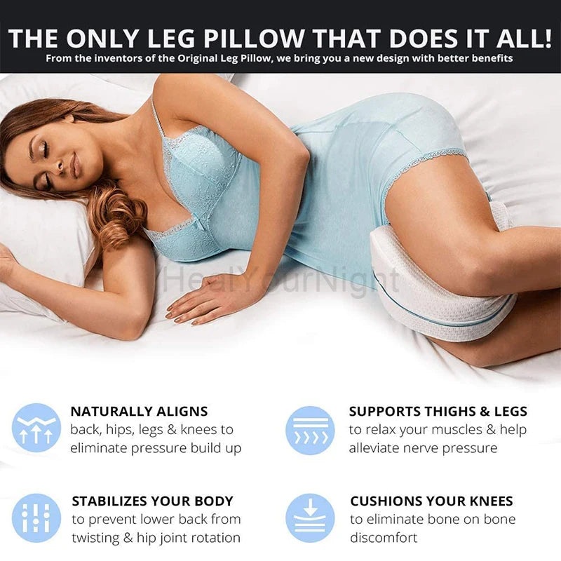 Memory Foam Leg Pillow for Sciatica Relief - Gadgion