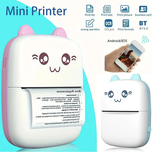 Portable Mini Bluetooth Thermal Printer - 200dpi Label & Photo Printing