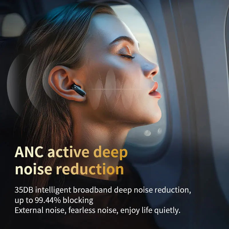 Smart Touch Control Wireless Earbuds with ANC, Long Battery Life, for iOS & Android - Gadgion