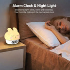 Adorable Bunny LED Alarm Clock with Night Light for Kids - Gadgion