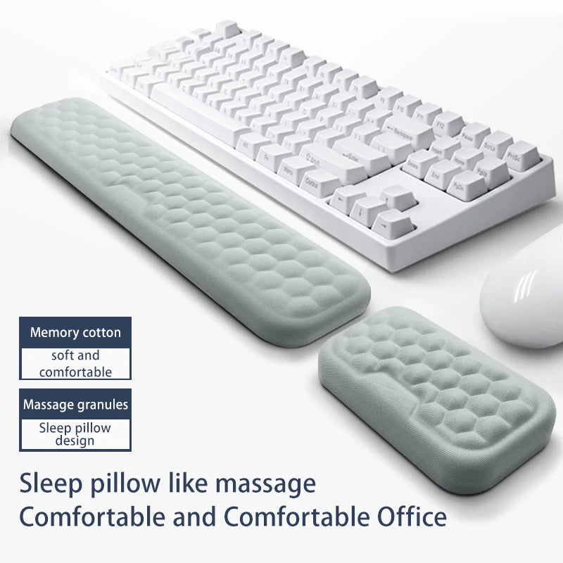 Memory Foam Keyboard and Mouse Wrist Support Pad - Gadgion