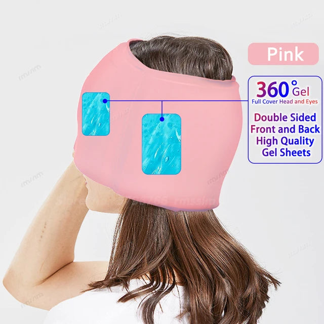 Migraine Relief Cooling Cap - Flexible Cold Therapy for Head and Stress Relief - Gadgion