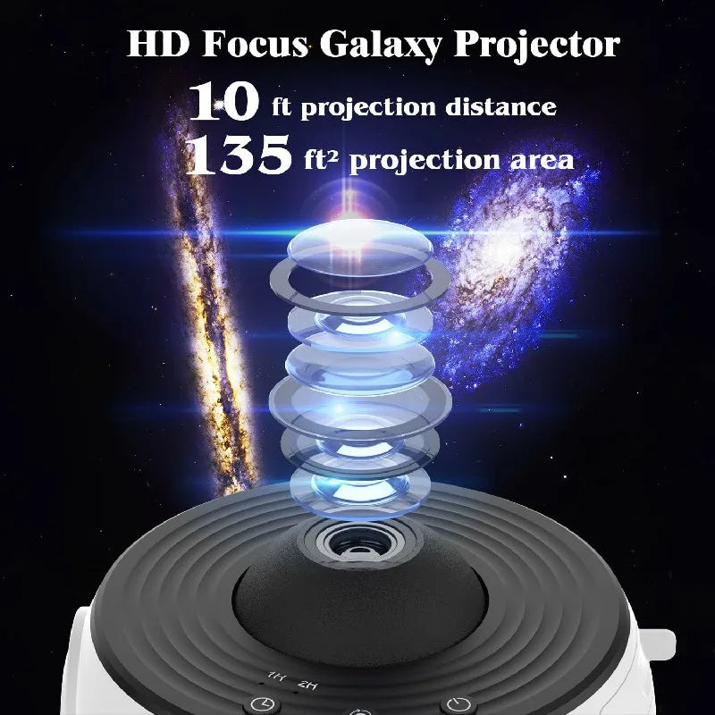 Galaxy Star Projector Night Light - 360° Rotating  Lamp for Kids' Room Decor and Gifts - Gadgion