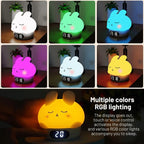 Adorable Bunny LED Alarm Clock with Night Light for Kids - Gadgion