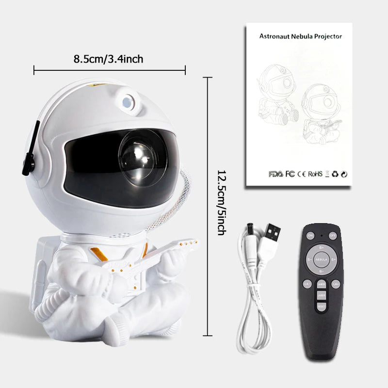 Astronaut Nebula Star Projector LED Night Light - Gadgion
