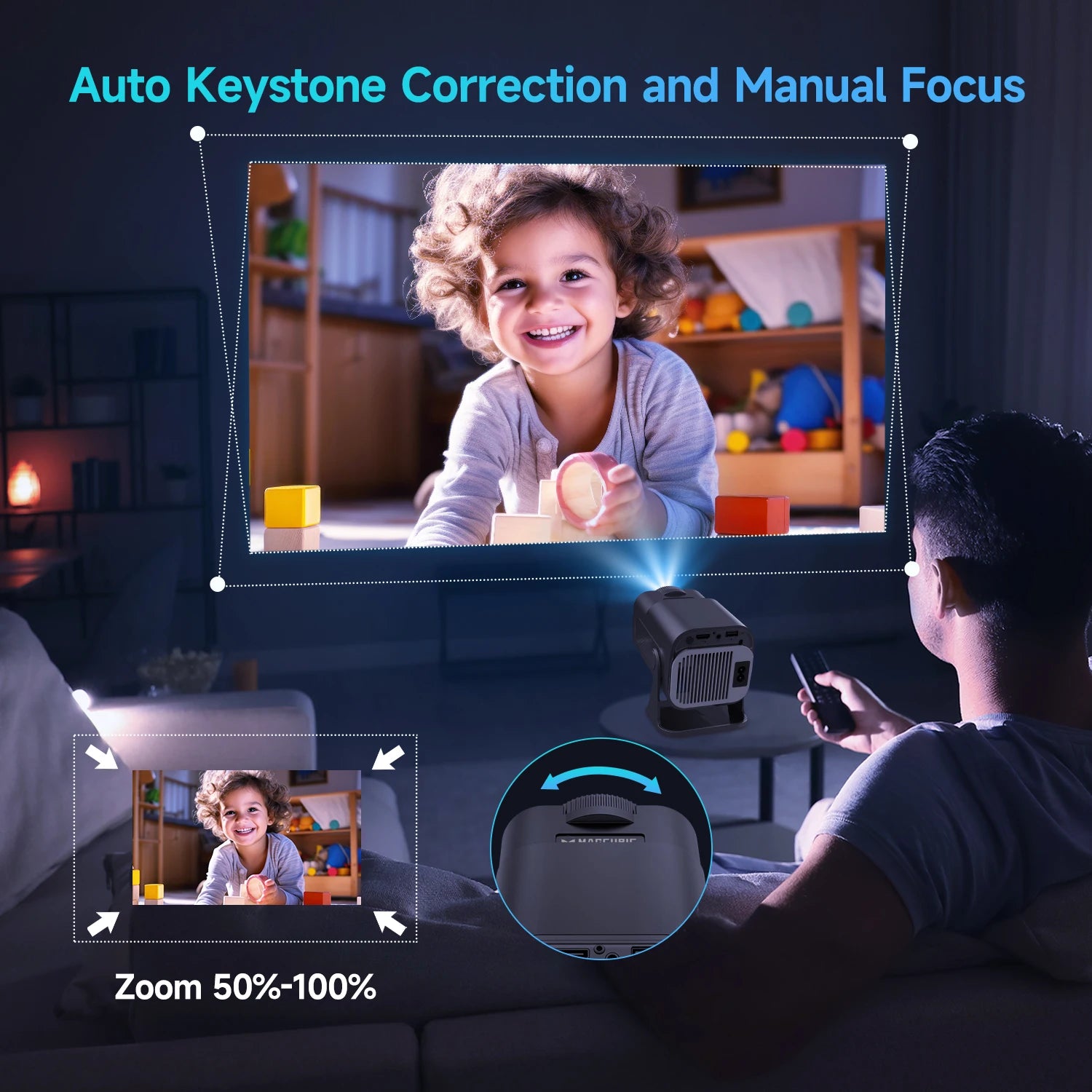 HY320 Mini Portable 720P Android 11 Projector - Gadgion
