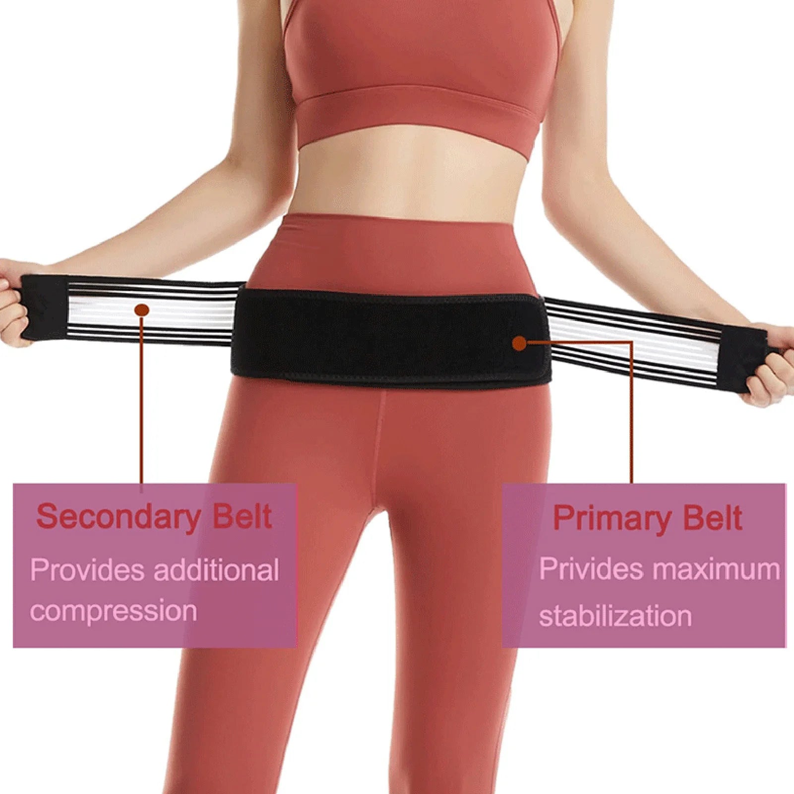 Neoprene Adjustable Pelvic Support Belt for Hip and Back Pain Relief - Gadgion