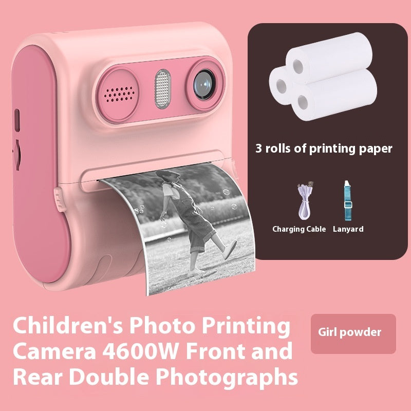 Instant Thermal 4600W HD Dual-camera Children's Printing Camera - Gadgion