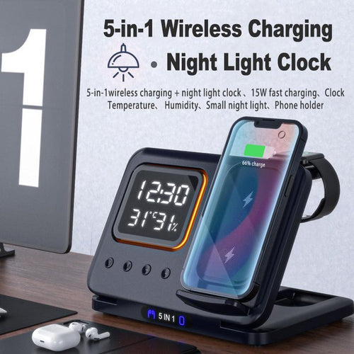 5 in 1 Smart Wireless Charging Hub - Gadgion