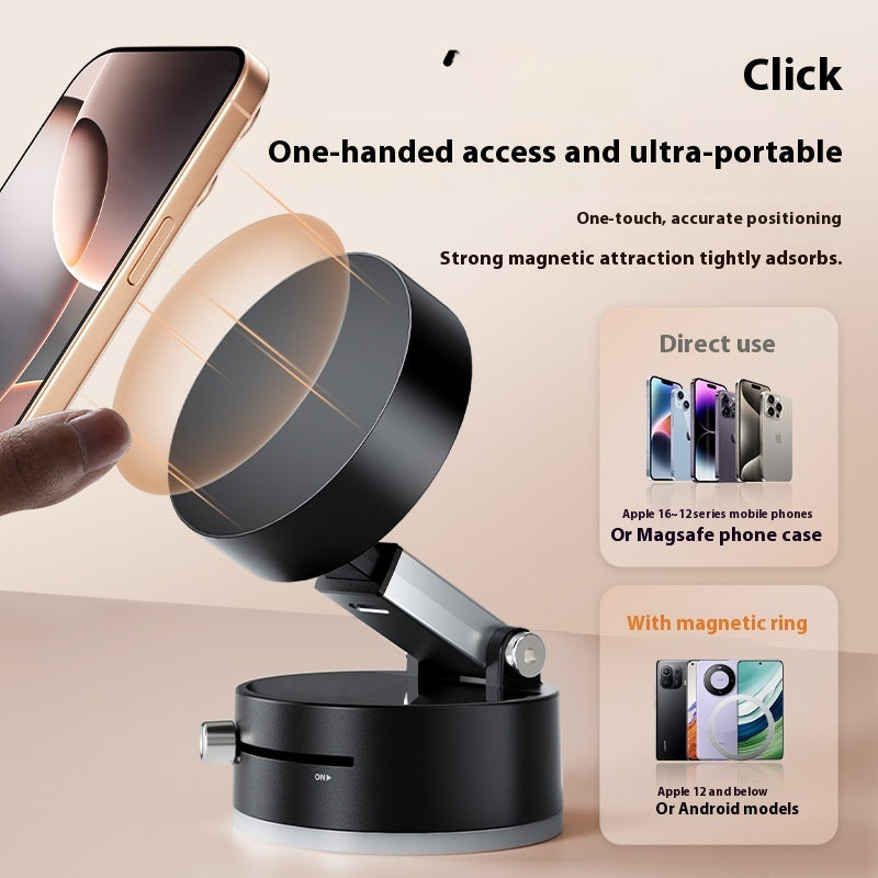 Foldable Magnetic Vacuum Phone Holder For Smart Phone - Gadgion