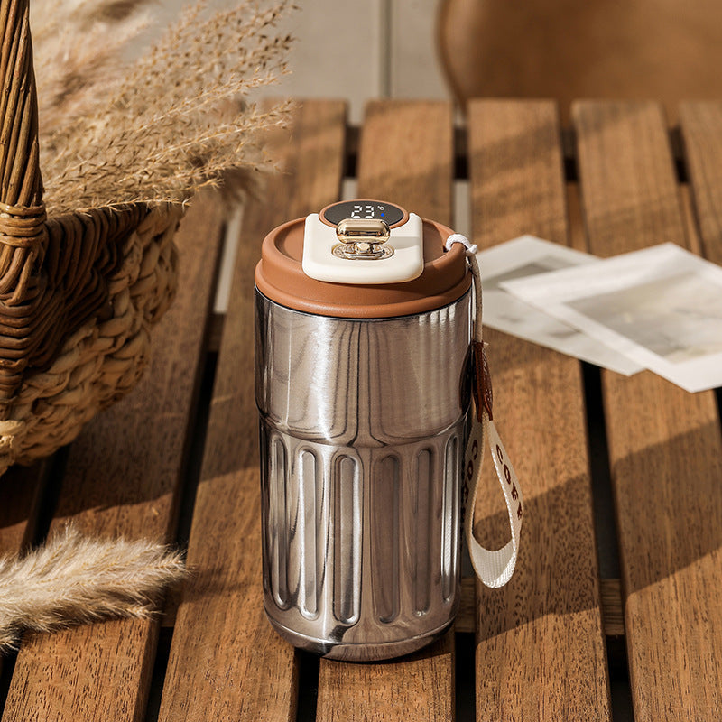 Smart Digital Thermal Bottle Portable Coffee Mug - Gadgion