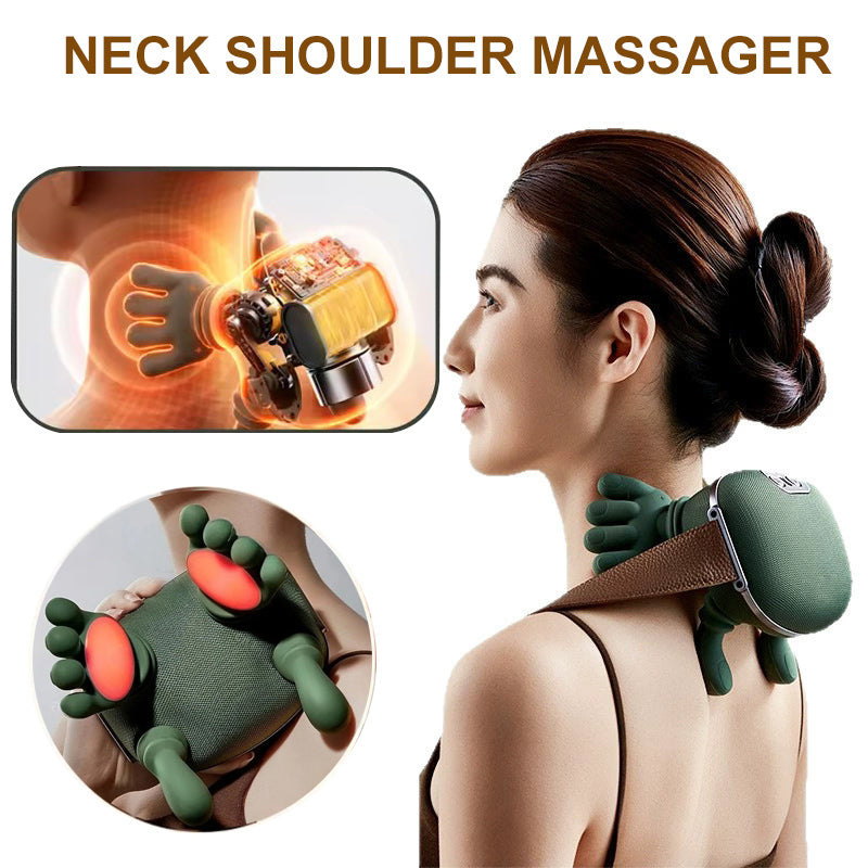 Wireless Electric Neck & Shoulder Massager – Deep Kneading Pain Relief